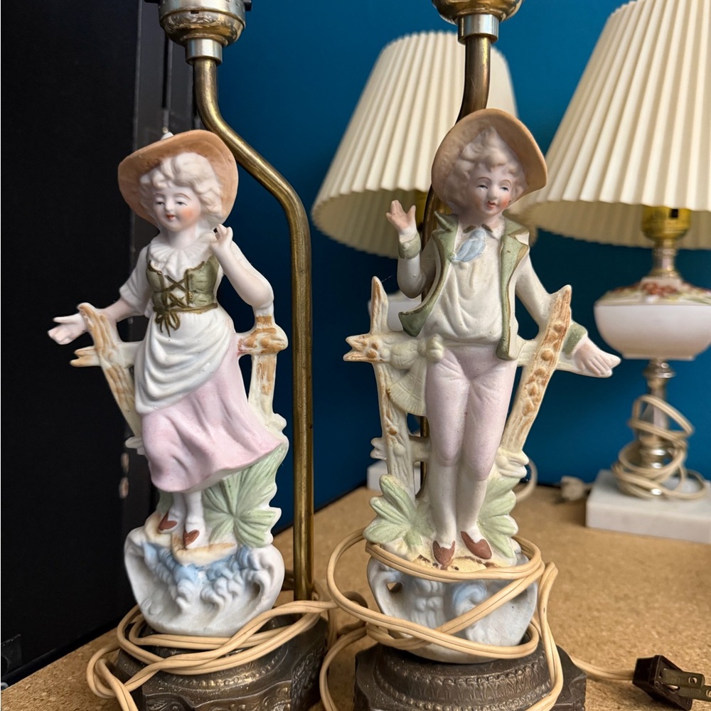 Charming Vintage Figurine Lamps
